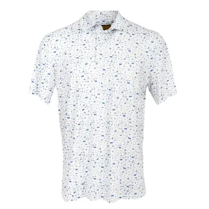 STS Ranchwear Mens Fairway Blaze White/Navy Poly/Spandex S/S Polo Shirt Anti Static Material STS Ranchwear Mens Fairway Blaze White/Navy Poly/Spandex S/S Polo Shirt Vibrant color