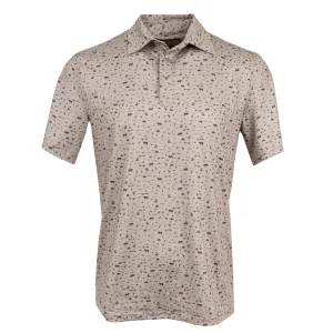 STS Ranchwear Mens Fairway Sand/Chocolate Poly/Spandex S/S Polo Shirt Luxury Feel Fitted Silhouette STS Ranchwear Mens Fairway Sand/Chocolate Poly/Spandex S/S Polo Shirt