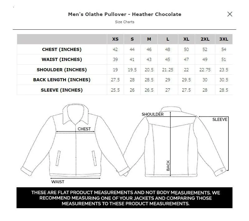 STS Ranchwear Mens Olathe Heather Chocolate 100% Polyester Pullover Sweater Unisex Choice