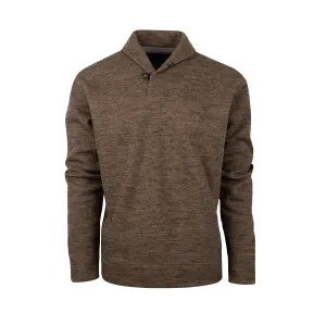 STS Ranchwear Mens Olathe Heather Chocolate 100% Polyester Pullover Sweater Minimalist Appeal Thermal Regulation Fabric STS Ranchwear Mens Olathe Heather Chocolate 100% Polyester Pullover Sweater