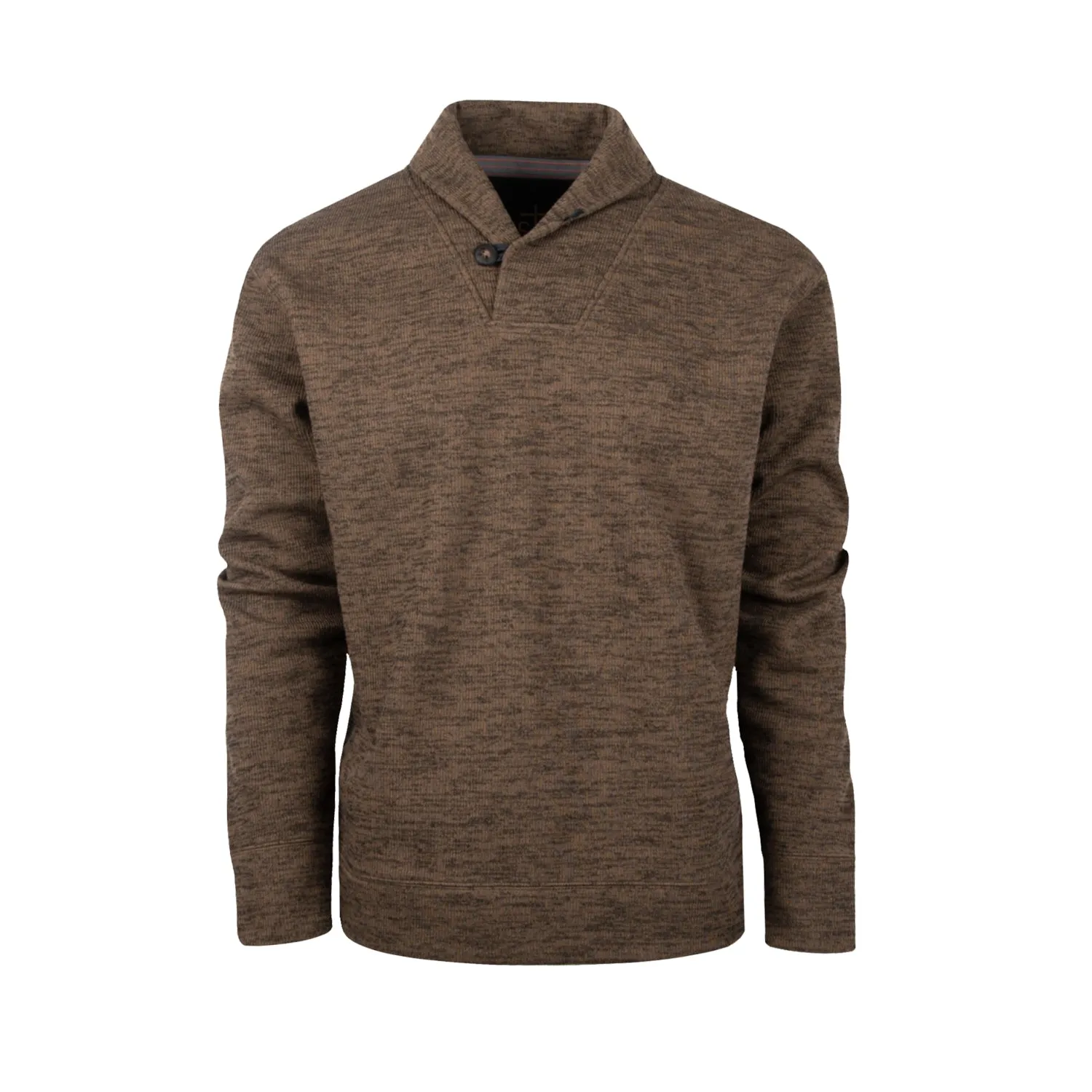 Anti Pilling Finish gender-neutral STS Ranchwear Mens Olathe Heather Chocolate 100% Polyester Pullover Sweater