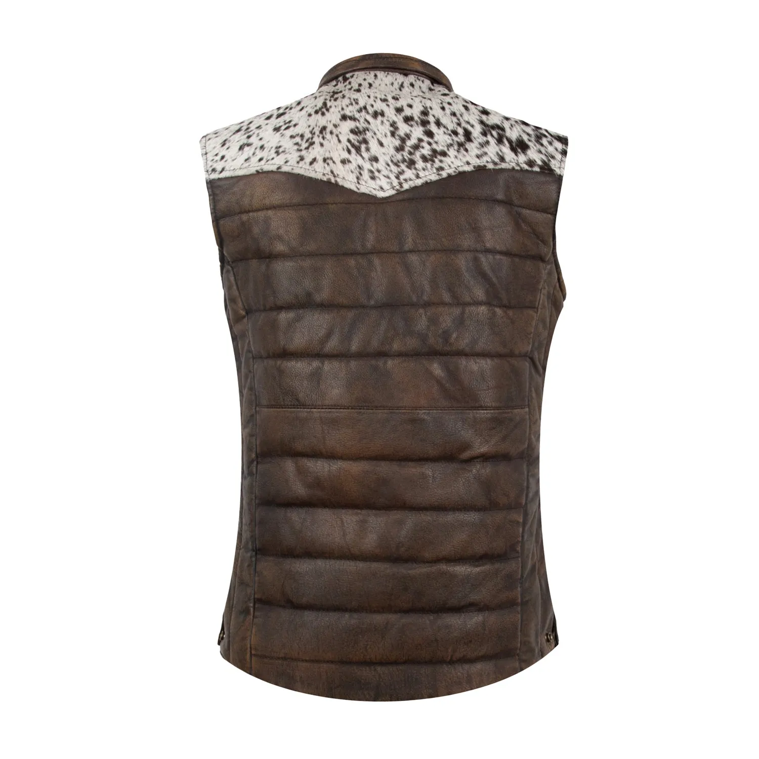 STS Ranchwear Womens Adalyn Tobacco Brown Leather Leather Vest Minimal Edge Functional Casual