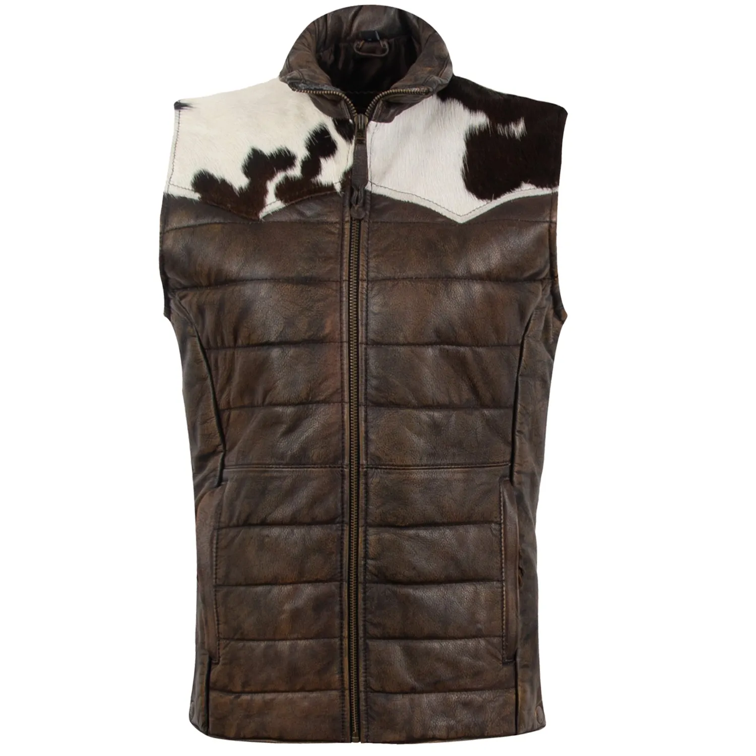 STS Ranchwear Womens Adalyn Tobacco Brown Leather Leather Vest Daily Uniform