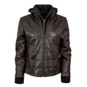 STS Ranchwear Womens Amberly Black Cherry Leather Jacket Refined Twist Colorfast Dyeing Method Trend Setter Smart Casual Classic Wear STS Ranchwear Womens Amberly Black Cherry Leather Jacket