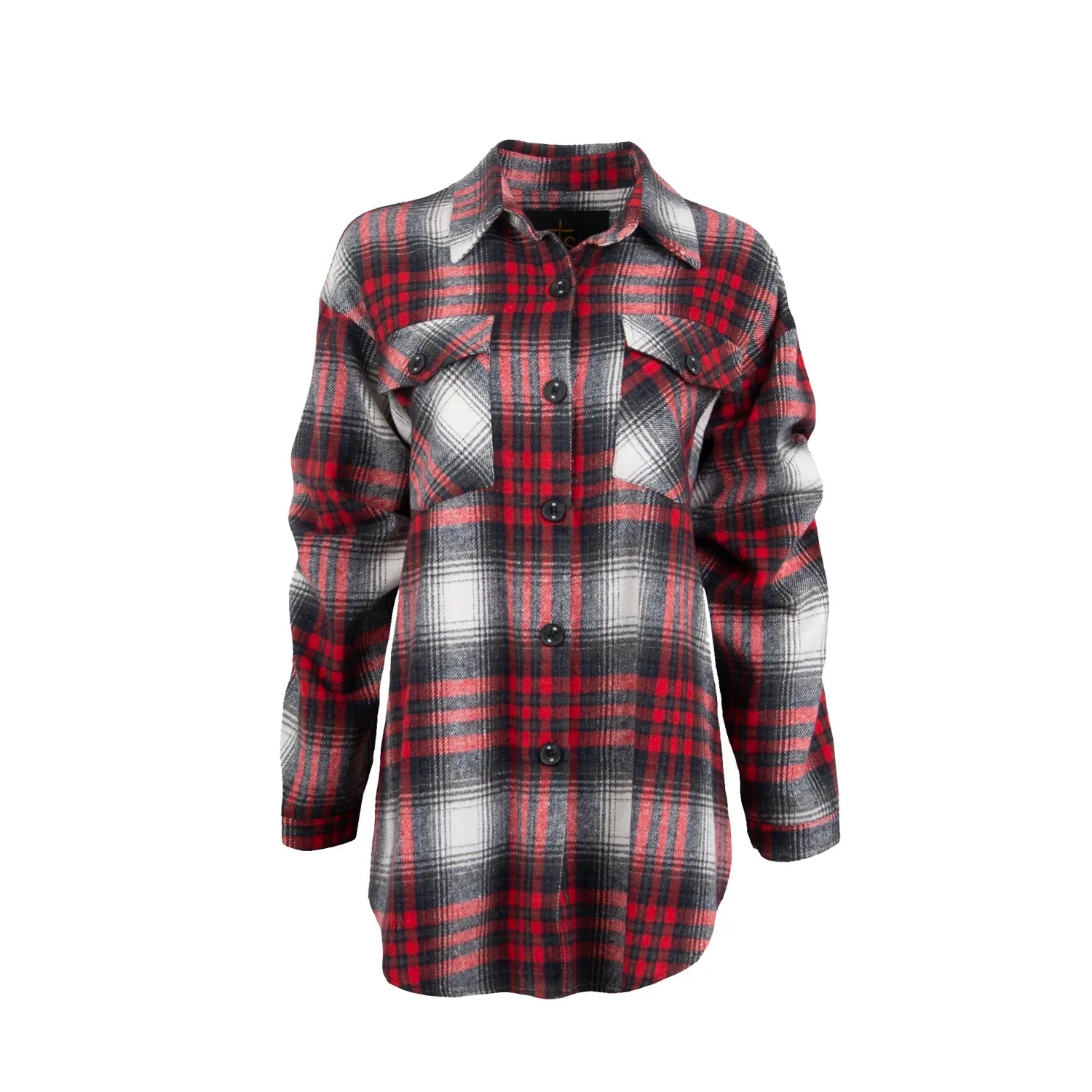 Recycled Cotton Blend Lightwear Option STS Ranchwear Womens Bailey Shirt Americana Plaid 100% Polyester Fleece Jacket