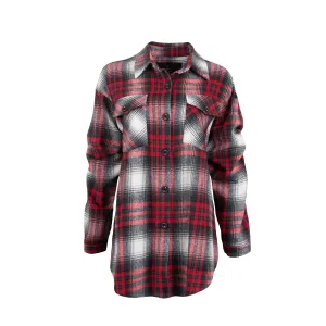 STS Ranchwear Womens Bailey Shirt Americana Plaid 100% Polyester Fleece Jacket Iconic Trend Street Basics Work Ready Earthy STS Ranchwear Womens Bailey Shirt Americana Plaid 100% Polyester Fleece Jacket