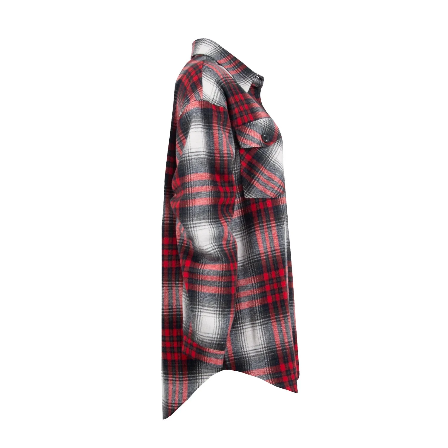 Relaxed Style Smart Casual Minimalist Style STS Ranchwear Womens Bailey Shirt Americana Plaid 100% Polyester Fleece Jacket