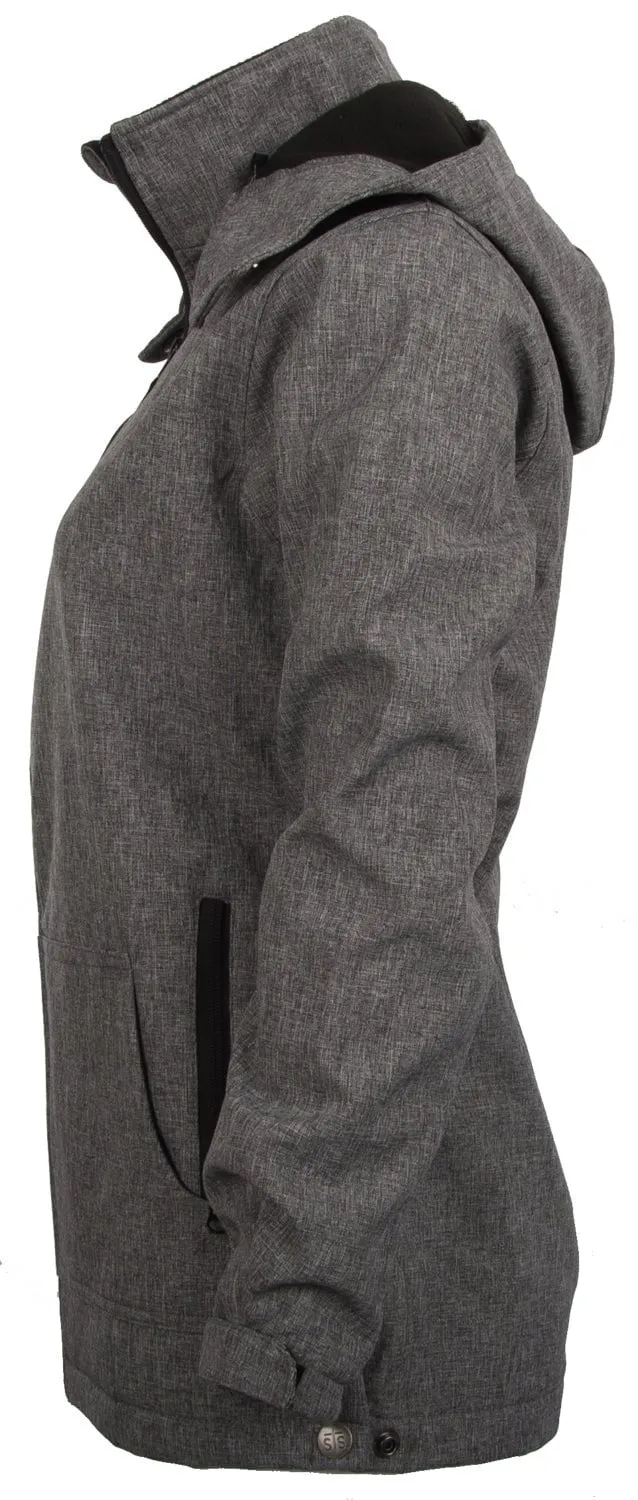 STS Ranchwear Womens Barrier Light Heather Grey Polyester Softshell Jacket Daily Attire