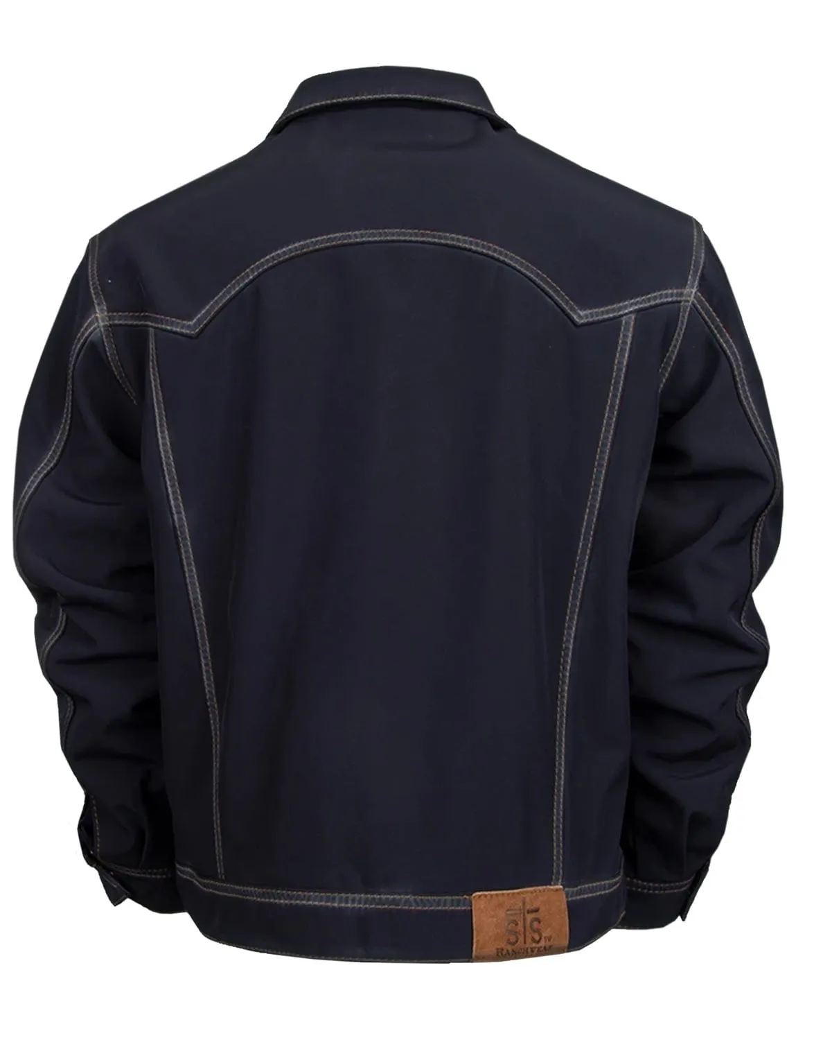 Winter Warmth Outdoor Adventure All-Purpose Use STS Ranchwear Womens Brumby Enzyme Navy Polyester Softshell Jacket
