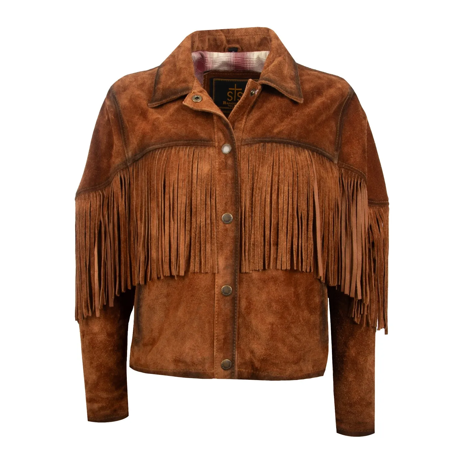 STS Ranchwear Womens Calamity Rust Suede Leather Jacket Active Outfit