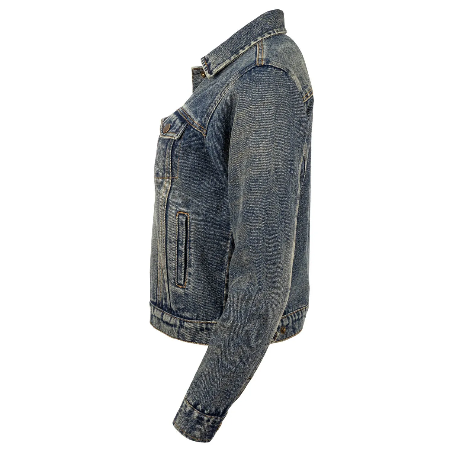 Relaxed Taper Professional Wear Weekend Warrior STS Ranchwear Womens Caprock Denim 100% Cotton Denim Jacket
