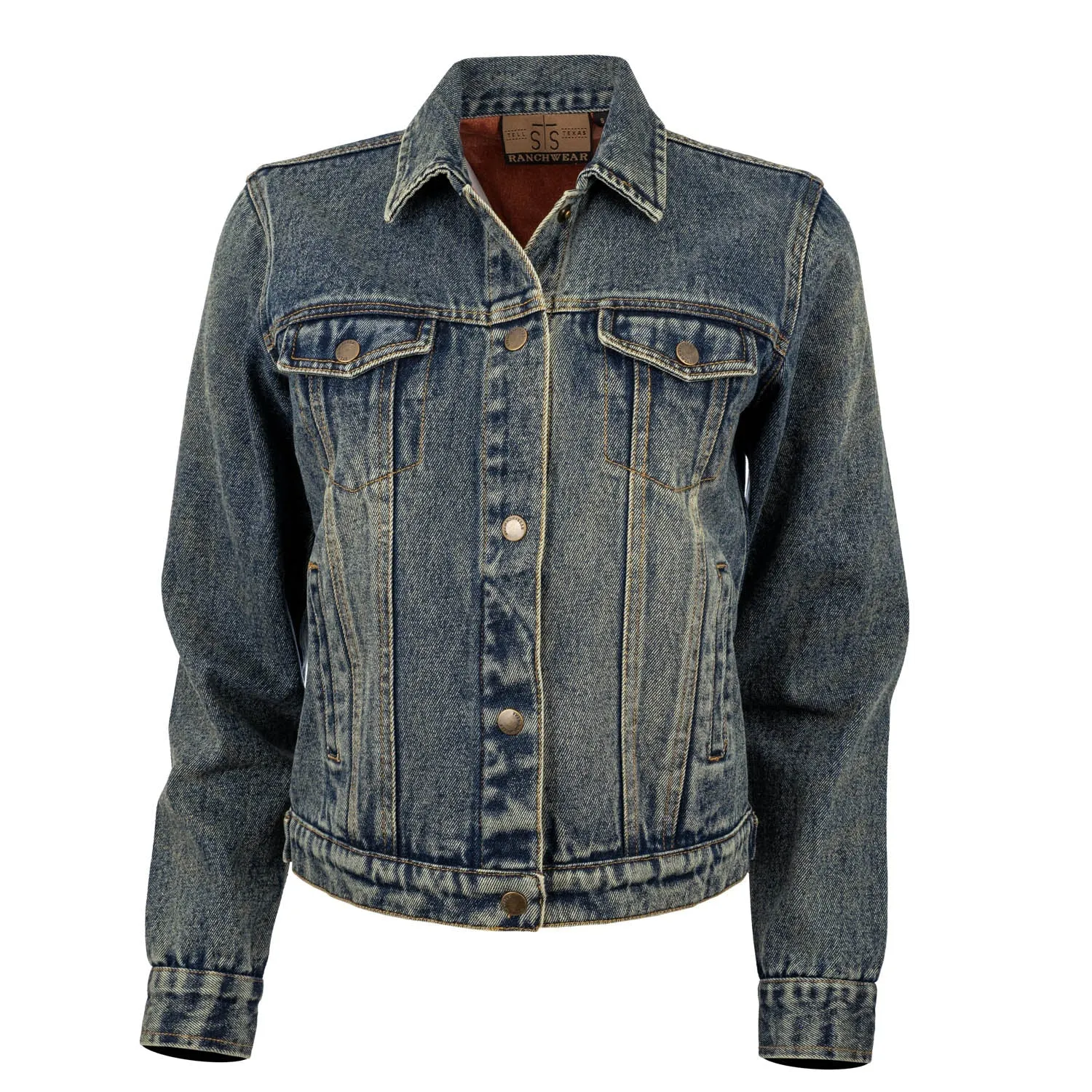 STS Ranchwear Womens Caprock Denim 100% Cotton Denim Jacket Evening Stroll Comfy Urban Ready