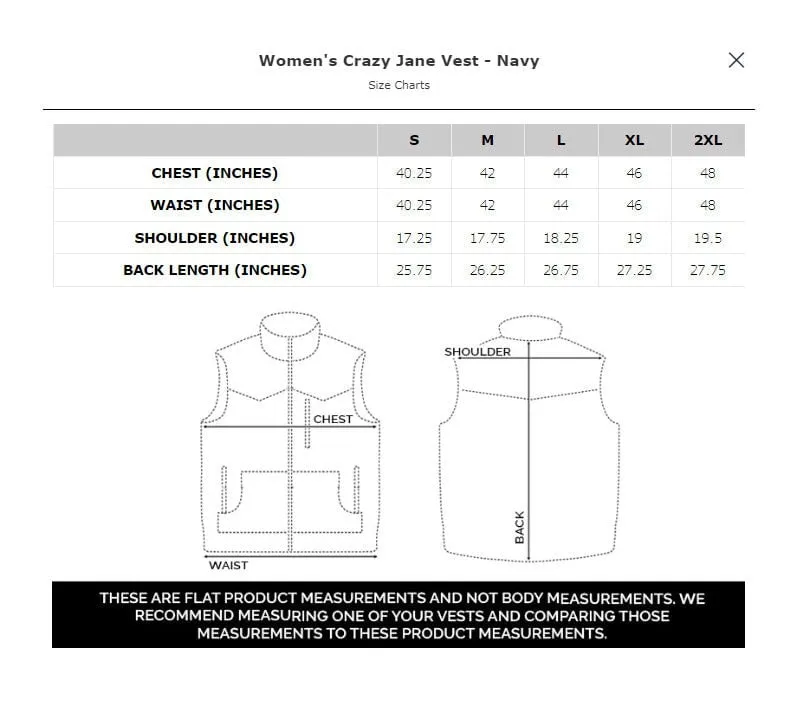 Perfect Match STS Ranchwear Womens Crazy Jane Navy 100% Polyester Softshell Vest