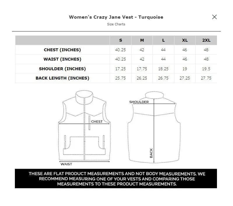 Textured Family Style Autumn Days STS Ranchwear Womens Crazy Jane Turquoise 100% Polyester Softshell Vest