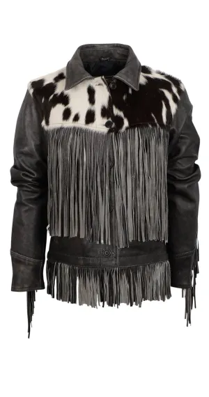 STS Ranchwear Womens Frontier Blackstone/Cowhide Leather Leather Jacket Eco Certified Unisex Wear Premium STS Ranchwear Womens Frontier Blackstone/Cowhide Leather Leather Jacket