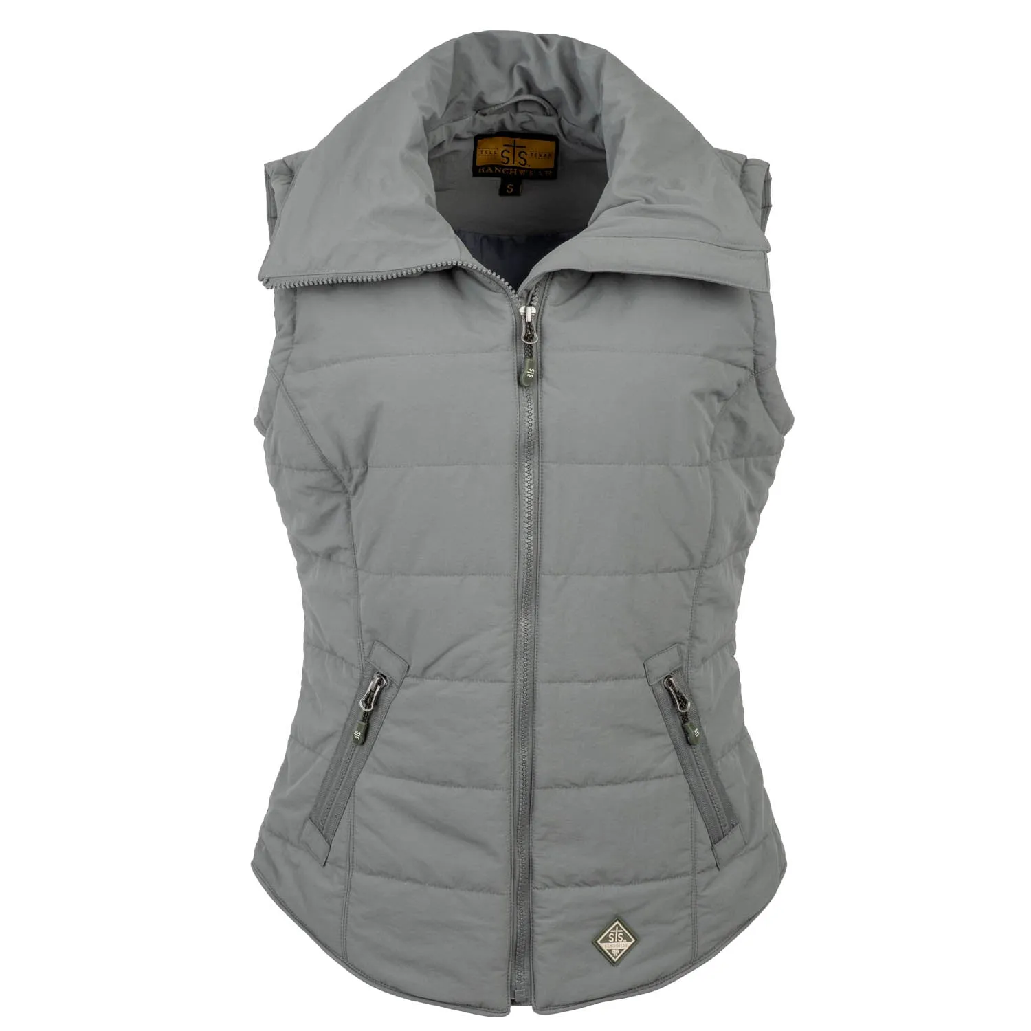STS Ranchwear Womens Holly Sage 100% Polyester Softshell Vest M Winter Warmth Student Outfit Textured