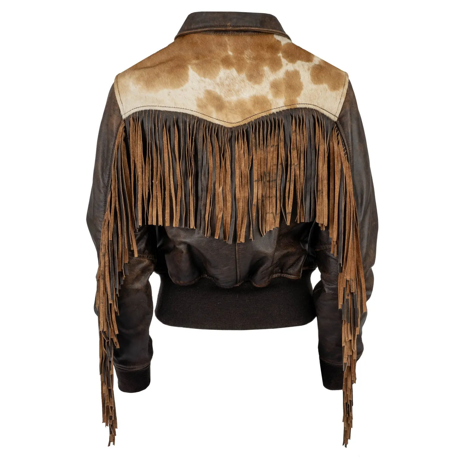 Autumn Days Parent Style Bold Simple Choice STS Ranchwear Womens Lettie Antique Brown Leather Fringe Jacket