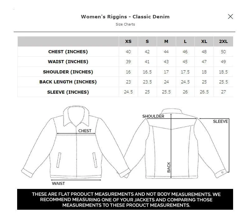 Minimalist Styling Chic Appearance STS Ranchwear Womens Riggins Classic Denim 100% Cotton Cotton Jacket