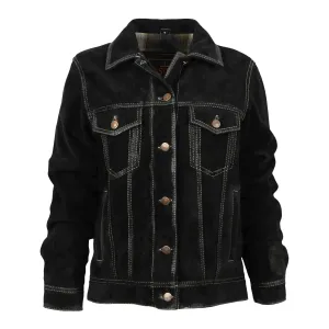 STS Ranchwear Womens Scout Black Suede Leather Jacket Lifetime Fit STS Ranchwear Womens Scout Black Suede Leather Jacket Staple Piece Night Out Daily Wear