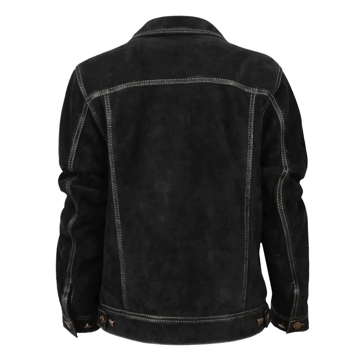 STS Ranchwear Womens Scout Black Suede Leather Jacket Subtle Detail Cool Fit