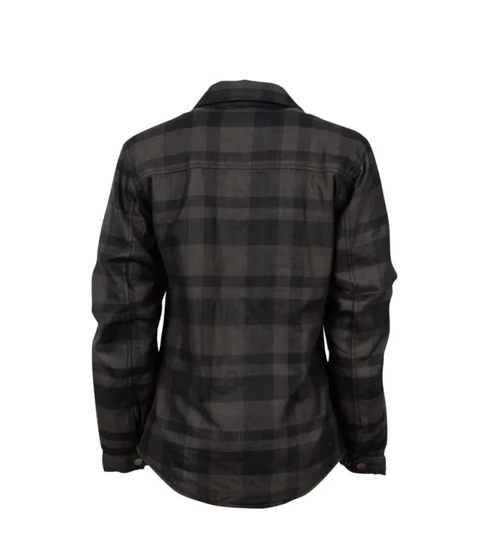 STS Ranchwear Womens Trapper Shirt Gray/Navy Plaid 100% Polyester Cotton Jacket Slim Holiday Vibes Teen Outfit