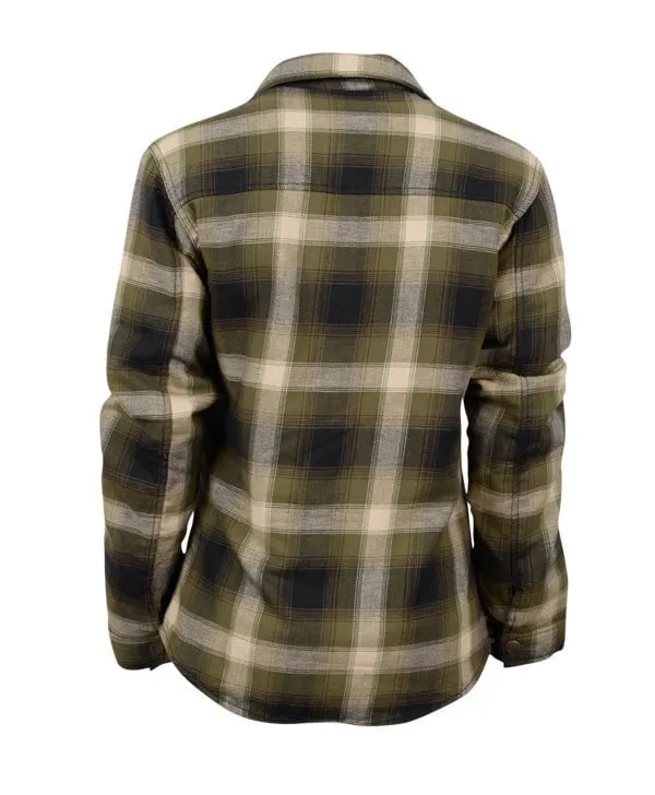 Neutral Piece comfortable length STS Ranchwear Womens Trapper Shirt Green/Navy Plaid 100% Polyester Cotton Jacket