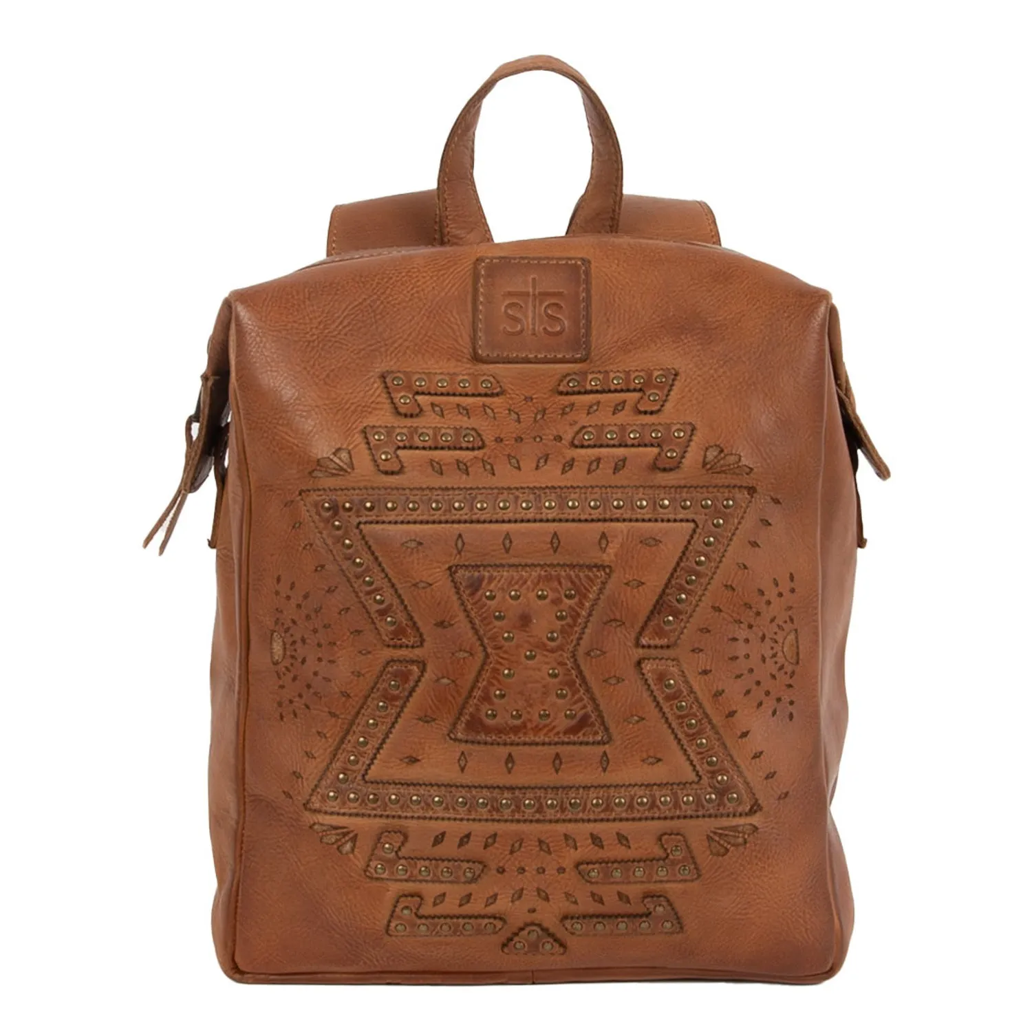 Versatile Design STS Ranchwear Womens Wayfarer Veg-Tan Leather Backpack