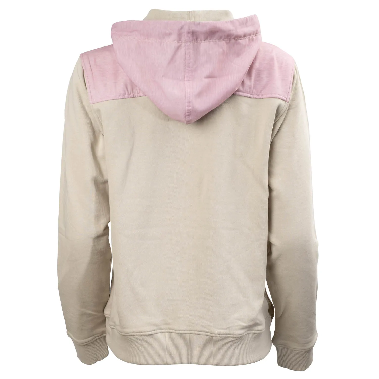 Subtle Detail Casual Spring Mood Classic Wear STS Ranchwear Womens Whit Pink/Oatmeal 100% Cotton Hoodie