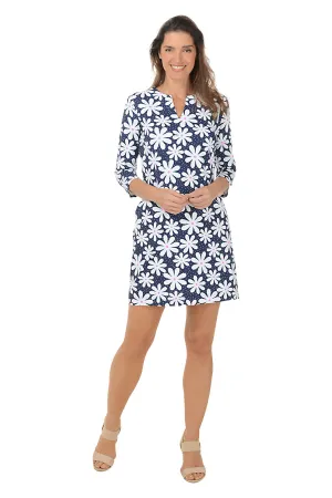 Studded Detail Daisy Dots UPF50  Notch Neck Dress Daisy Dots UPF50  Notch Neck Dress Fresh Appeal Chill Detail