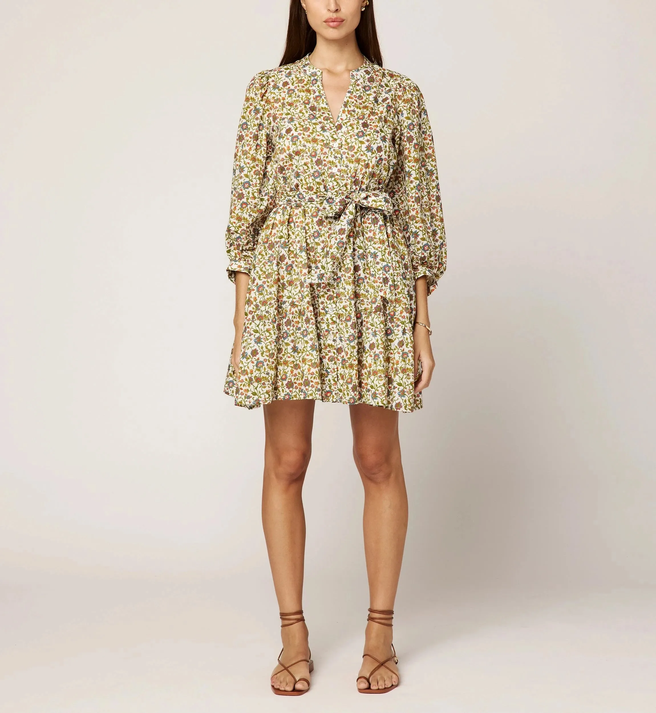 Delilah Mini Dress | Viti Flora Comfortable fit for outings Embroidered Fabric