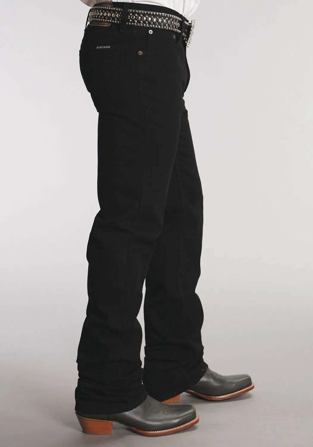 Unisex Fit Festival Outfit Comfy Stetson Mens Black 100% Cotton 1120 Slim Fit Jeans
