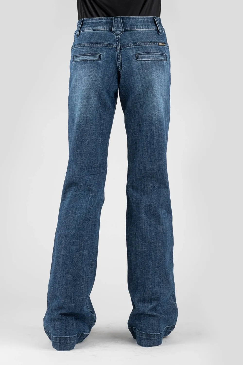 Neutral Casual Stetson Womens 214 Plain Back Blue Cotton Blend Jeans