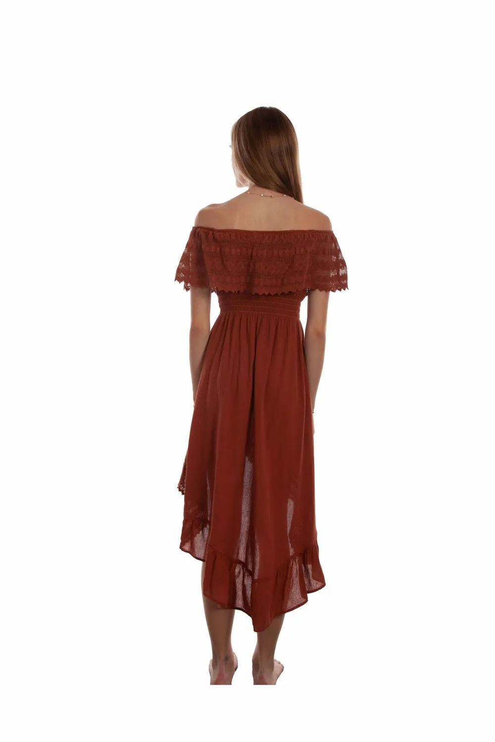Scully Womens Ginger 100% Cotton Oversize Lace S/L Dress Outfit Mood Minimalist Pocket Layout