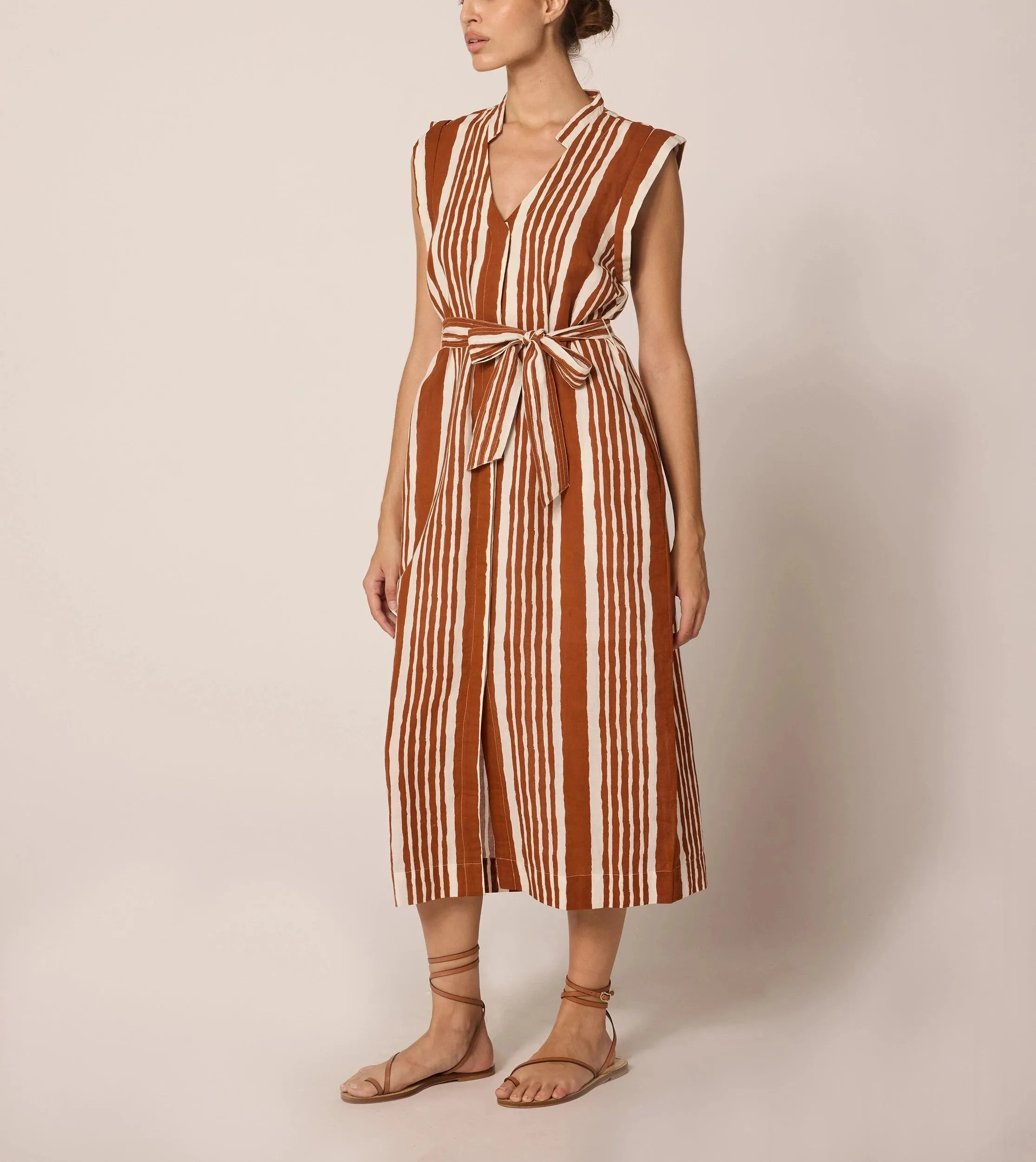Lani Midi Dress | Vecchio Stripe Smooth Mood
