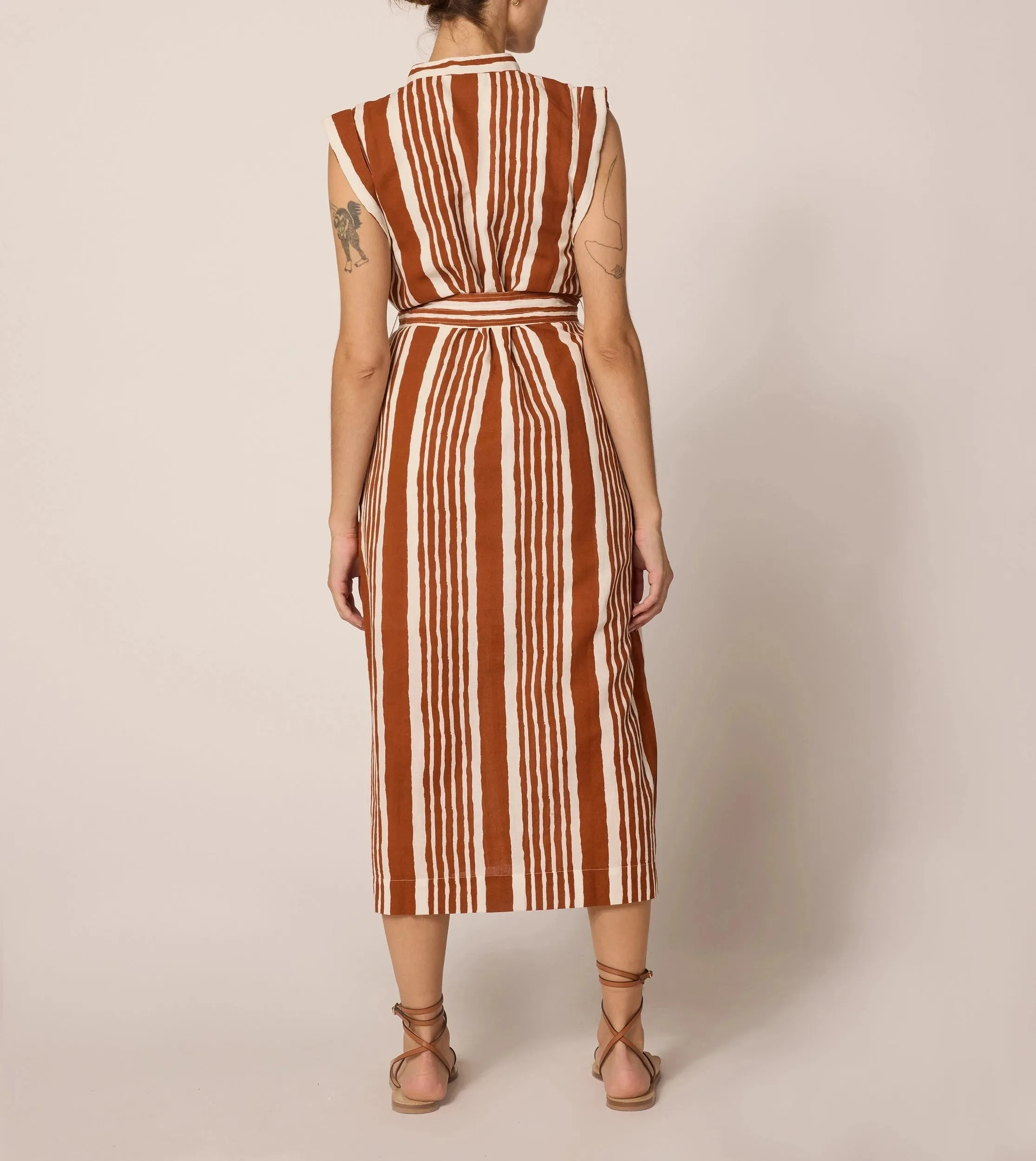 Lani Midi Dress | Vecchio Stripe Smart Cut