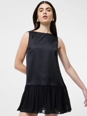 Stylish Waistband MARINA SILKY PLEATED MINI DRESS MARINA SILKY PLEATED MINI DRESS Fresh Appeal Flattering Waistband Fit