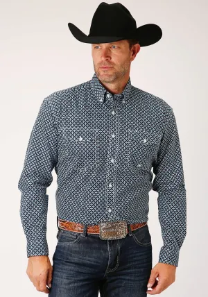 Stylish Wear Roper Mens Four Leaf Foulard Blue 100% Cotton Tall Btn L/S Shirt Roper Mens Four Leaf Foulard Blue 100% Cotton Tall Btn L/S Shirt Beach Wear