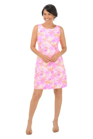 Stylish Wearable Sunset Grove UPF50  Sleeveless Shift Dress Street Casual Waist-Cinching Sunset Grove UPF50  Sleeveless Shift Dress
