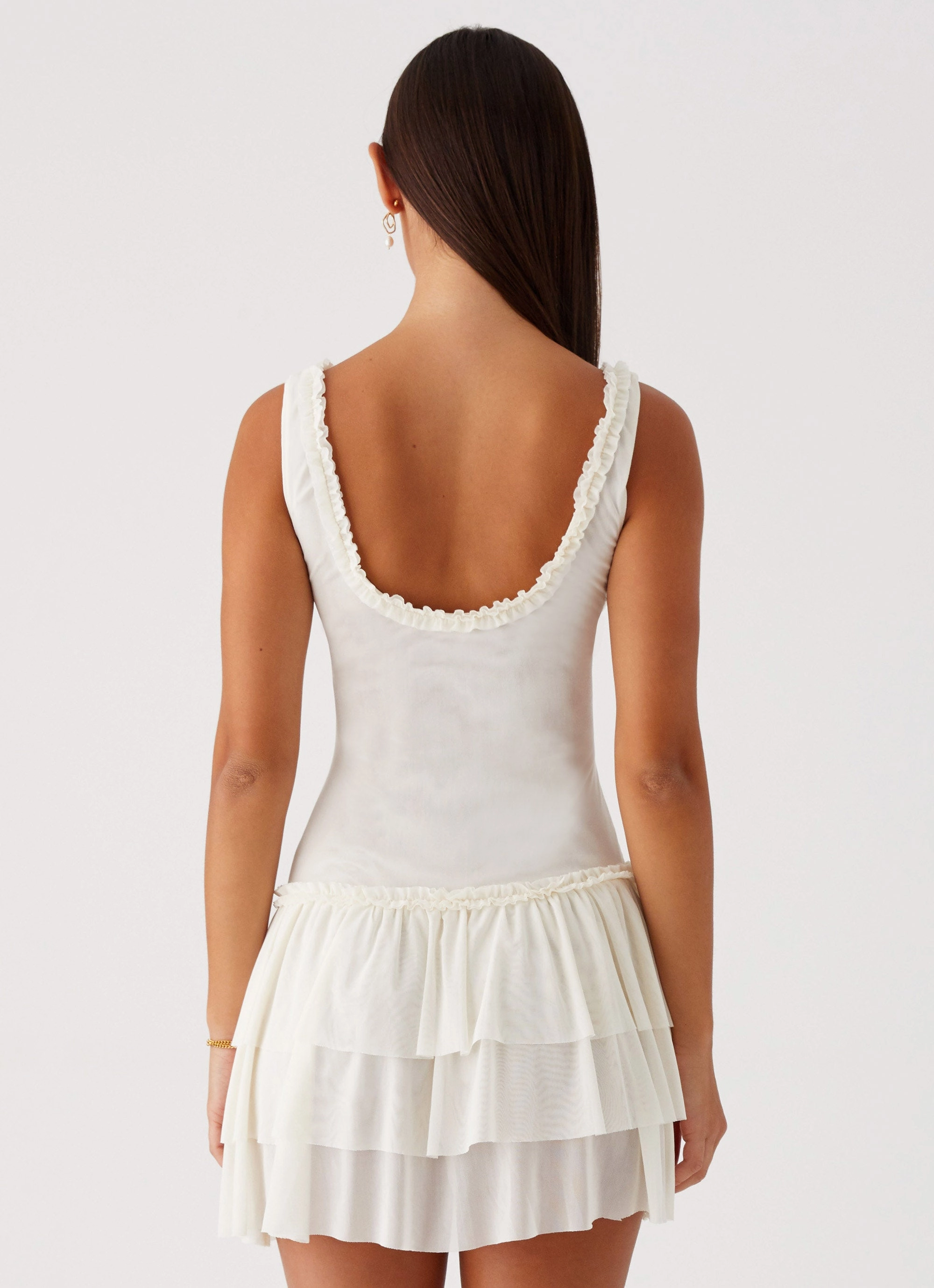 Cyprus Mini Dress - Ivory Cool Layers