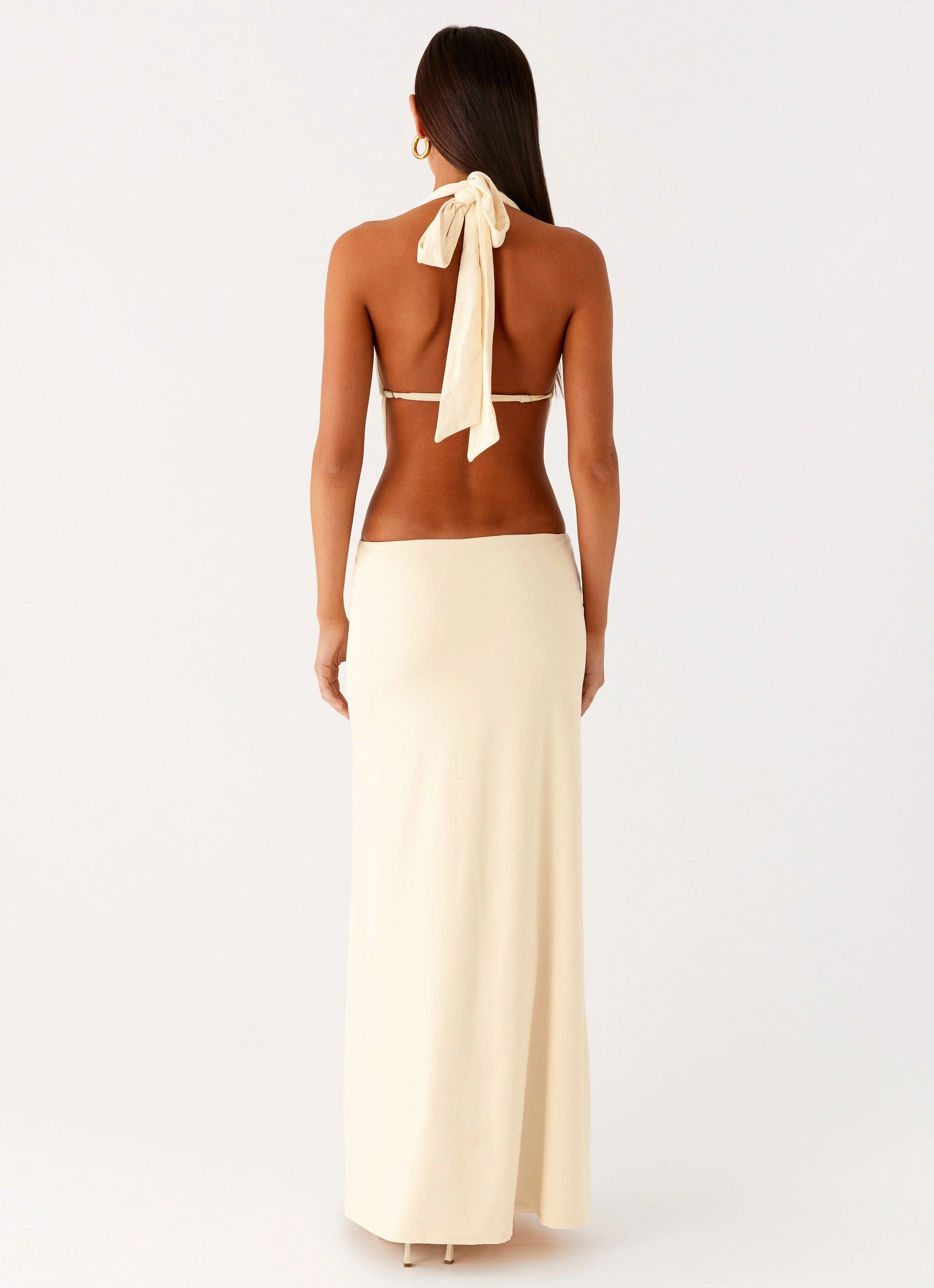 Red Carpet Torina Halter Maxi Dress - Lemon