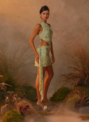 Stylish Garments Juelz Beaded Mini Dress - Lime Casual maxi dress Juelz Beaded Mini Dress - Lime