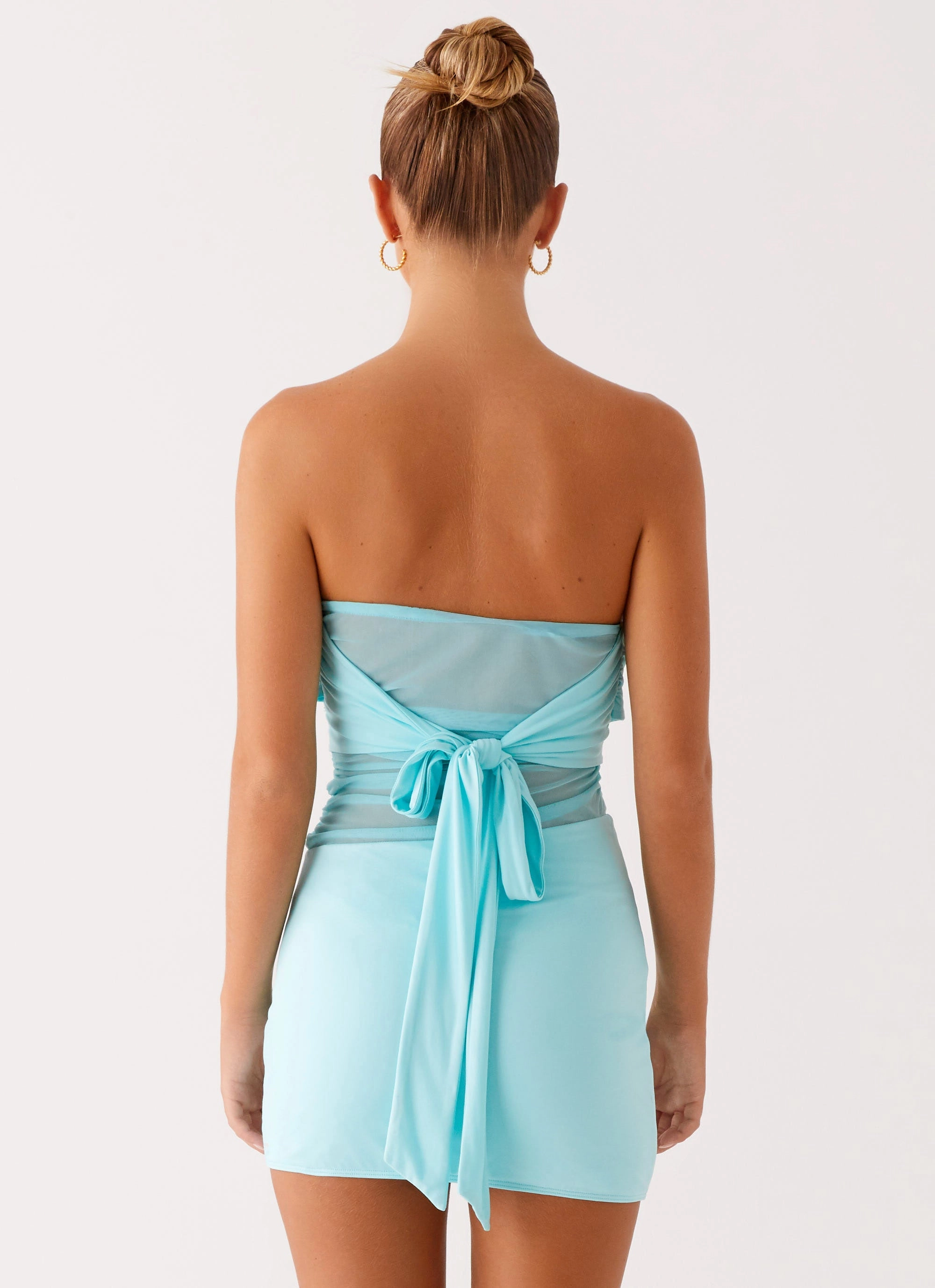 Effortless Style Lita Twist Mini Dress - Turquoise