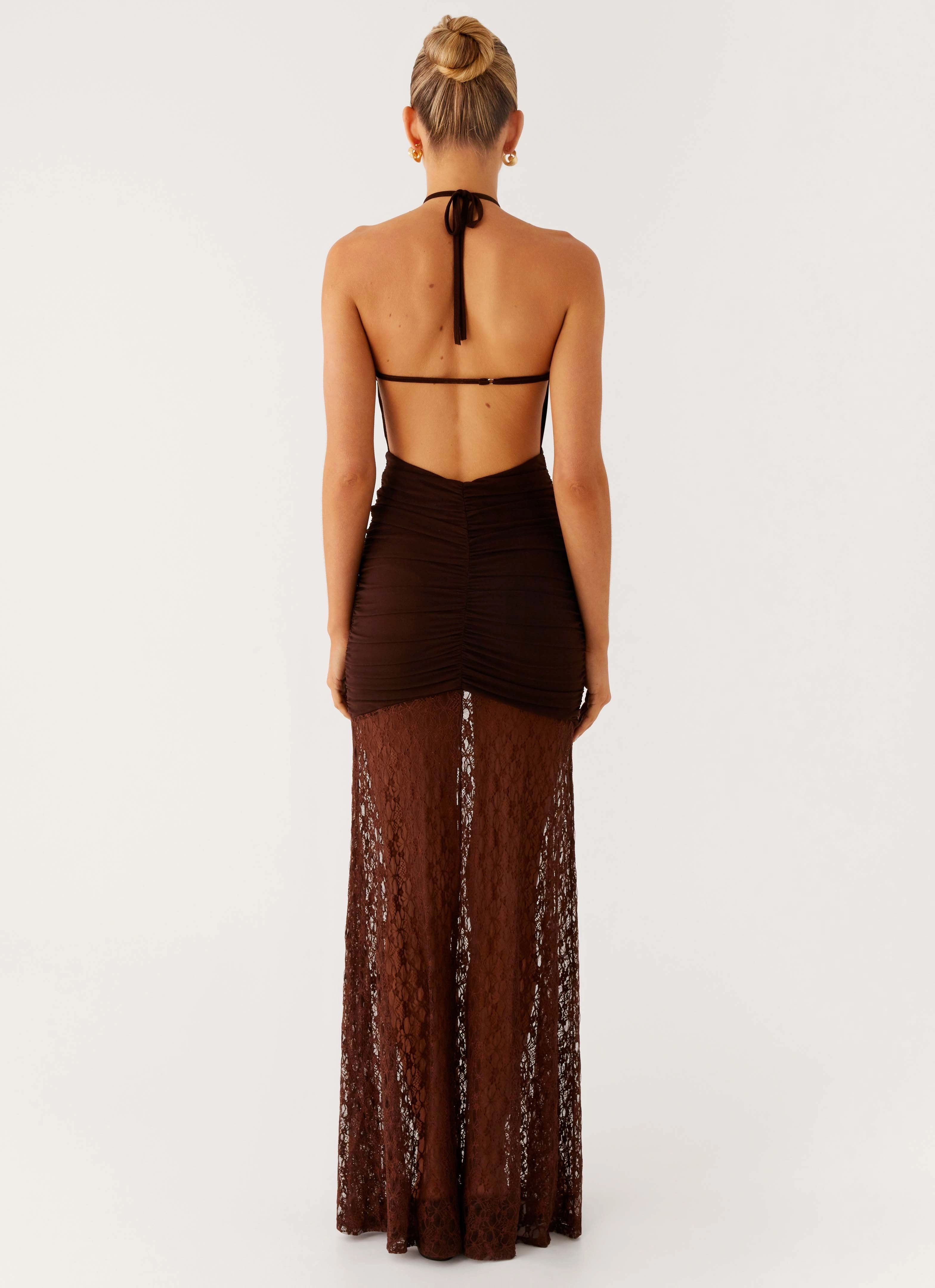Resort Vibes Somber Maxi Dress - Chocolate