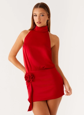 Stylized Clothing Birdie Halterneck Mini Dress - Red Urban Chic Birdie Halterneck Mini Dress - Red