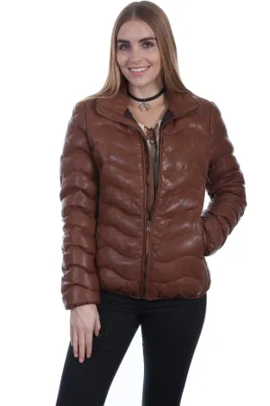 Subtle Stitch Scully Womens Cognac Lambskin Soft Ribbed Jacket Scully Womens Cognac Lambskin Soft Ribbed Jacket Traveler Gear Slim Travel Outfit Street Fashion Creative Look