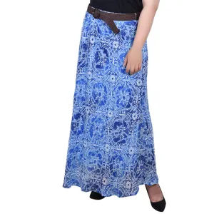 Suede Touch Plus Size Chiffon Maxi Skirt Tactile Feel Plus Size Chiffon Maxi Skirt