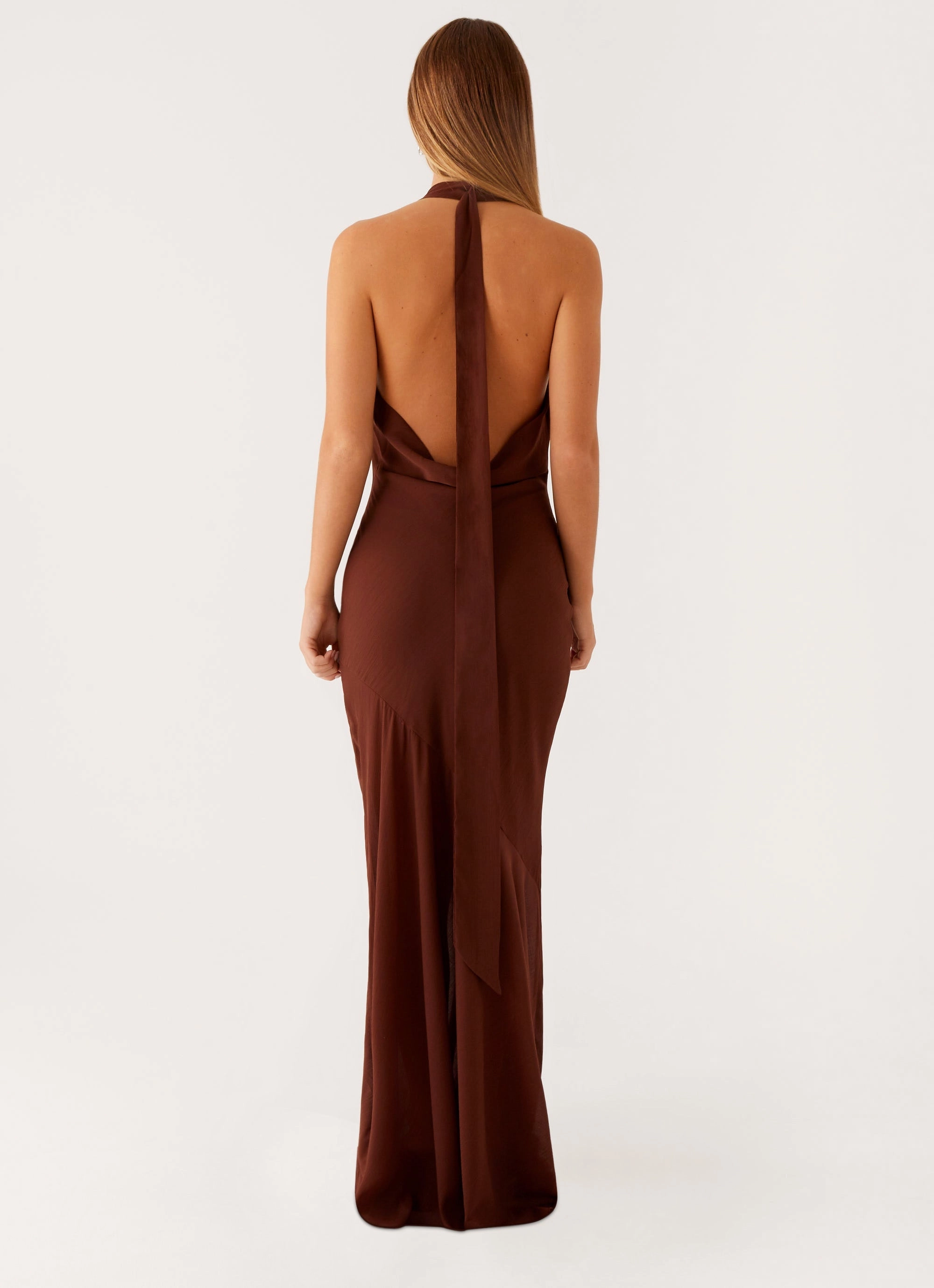 Crisp Detail Sullivan Maxi Dress - Chocolate