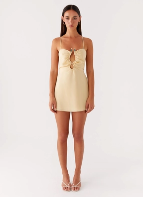 Sun Moon Star Zuma Mini Dress - Yellow Fast Chic Bold Touch Zuma Mini Dress - Yellow