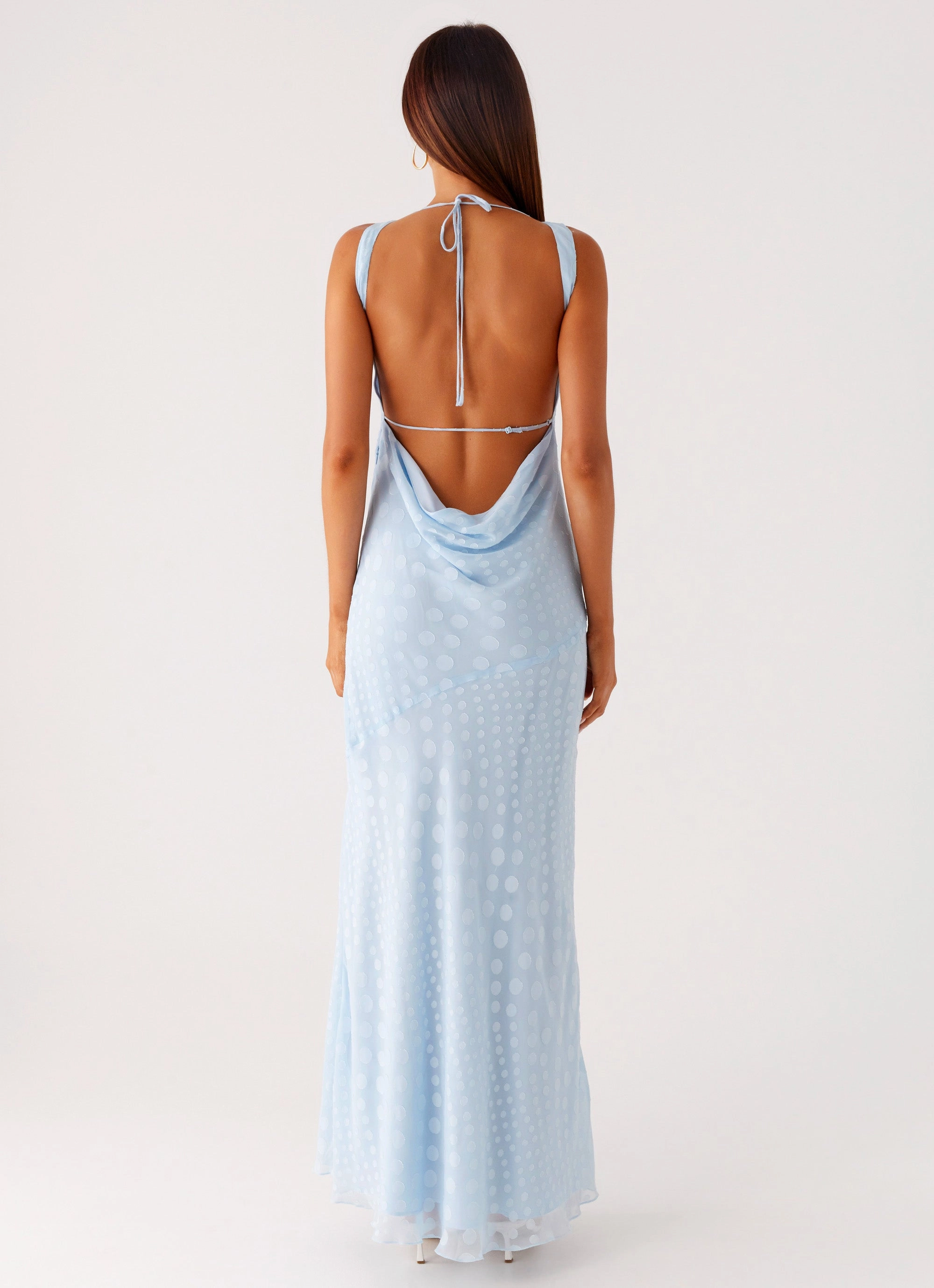 Contemporary Waist Casual Wear Sundance Chiffon Maxi Dress - Blue