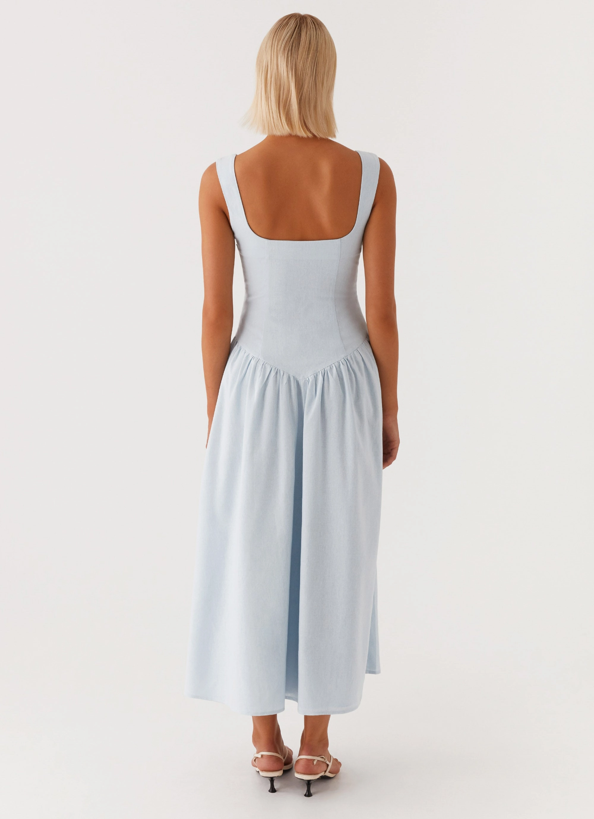 Polite Color Easy Comfort Look Suzie Midi Dress - Blue